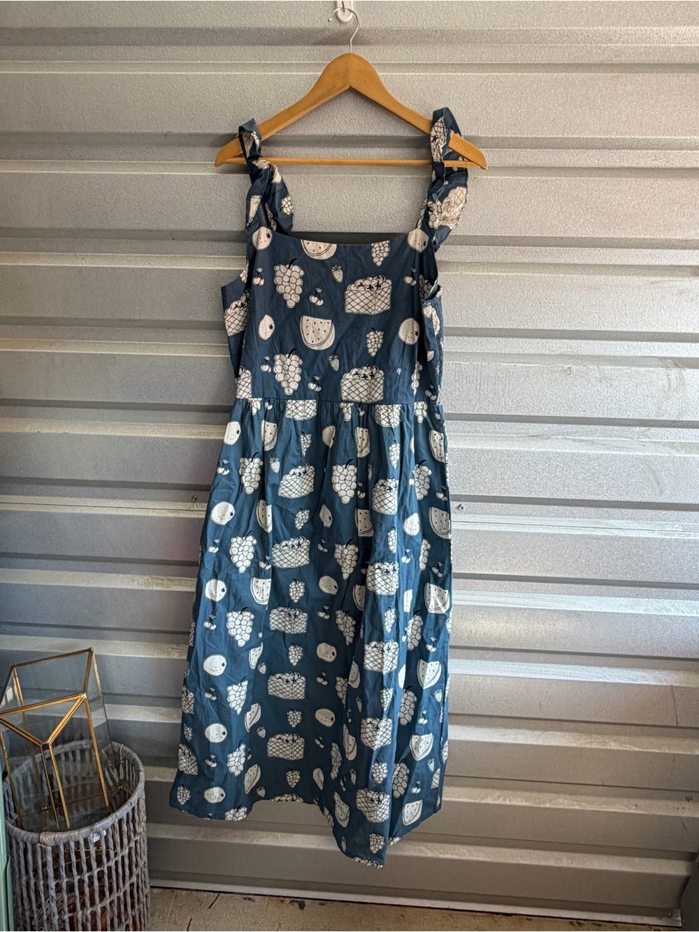 Mata Traders NWT ruffle strap dress in fruity blue